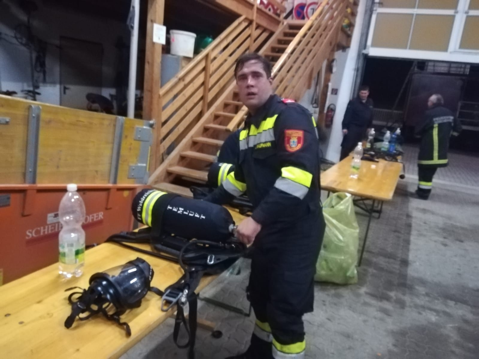 Brandcontainer in Dobersberg Stufe 4 am 22.09.2018 003